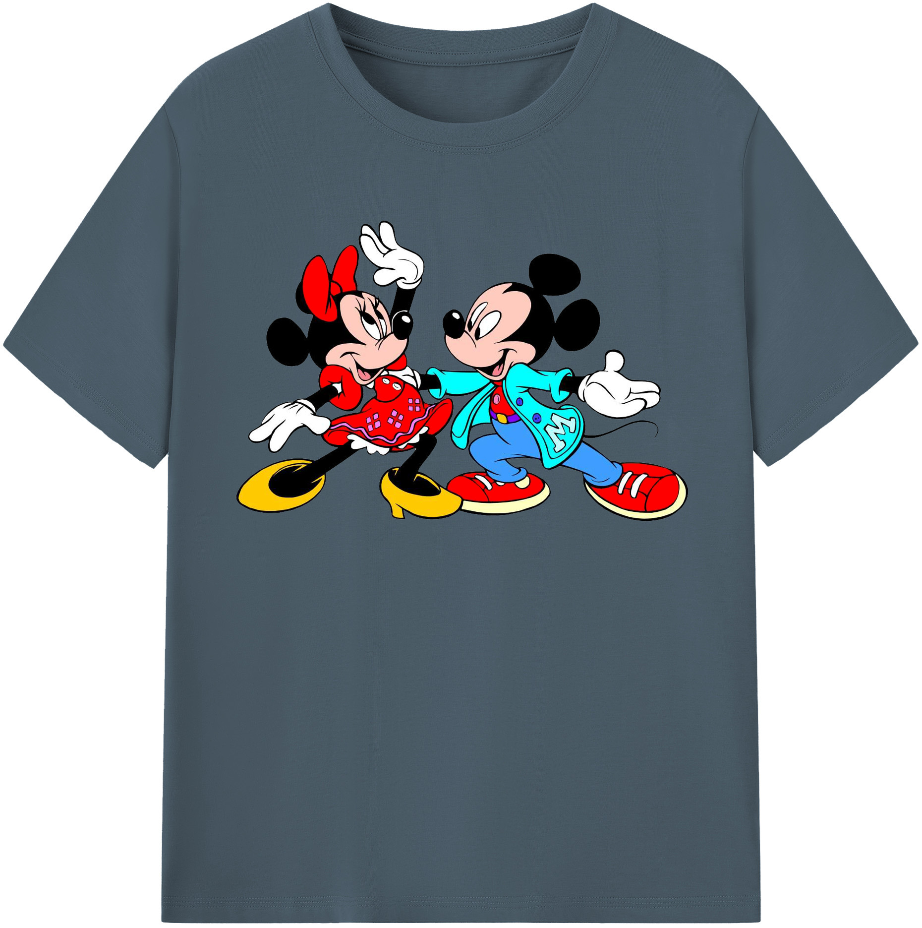 （画像用） ミッキーマウス Mickey Mouse 綿100％半袖Tシャツ（フロントプリント）